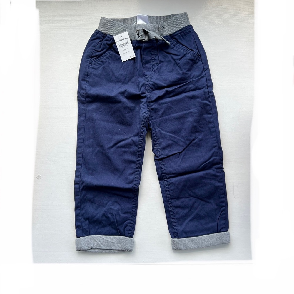 Hanna Andersson jersey lined woven pant, size3T/90, NWT, in shipping sleeve!